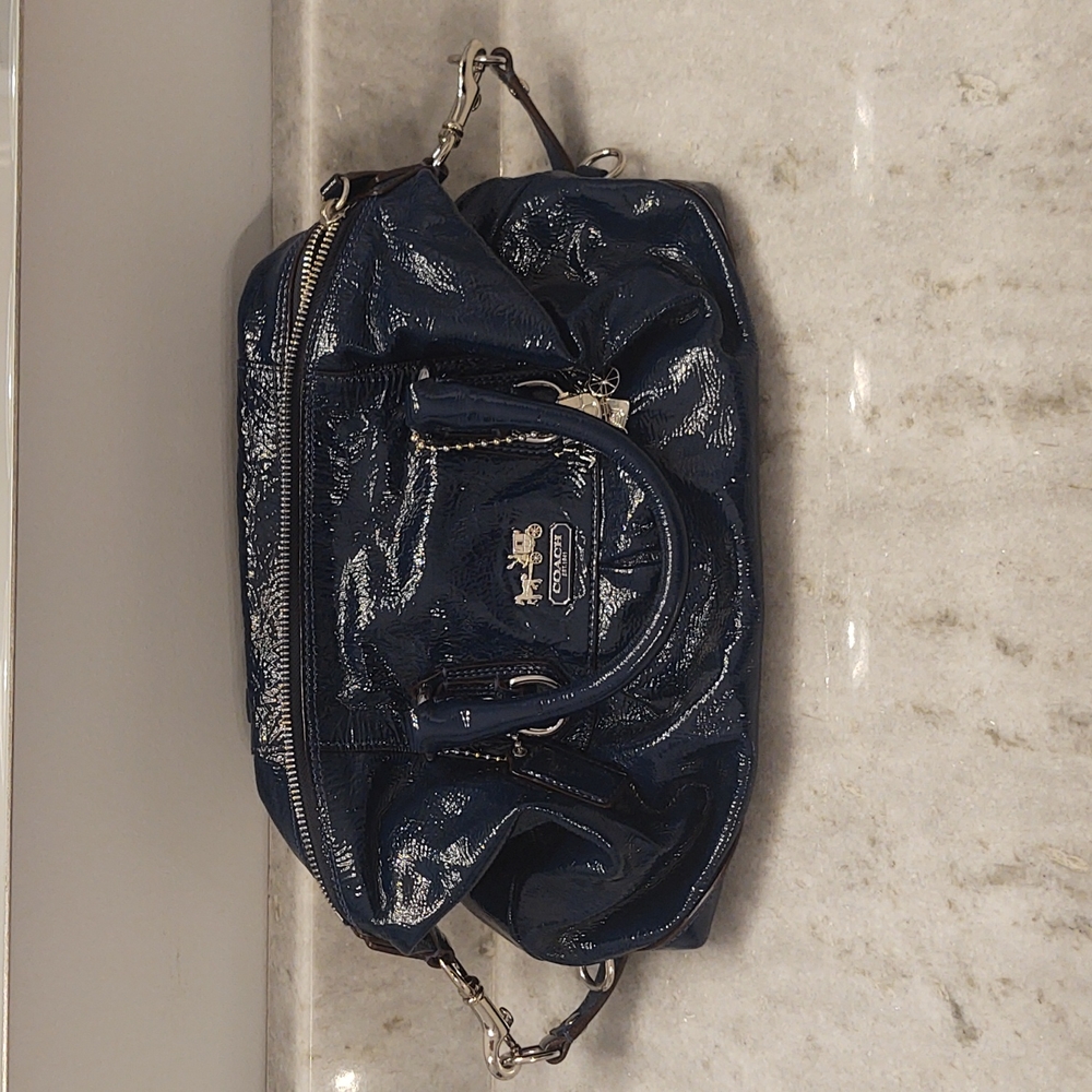 Coach patten leather satchel